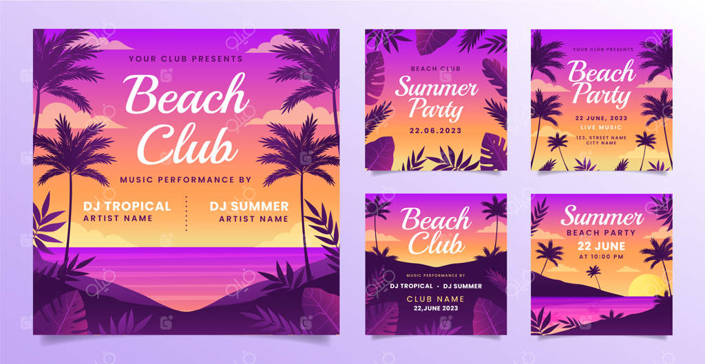 قالب طراحی باشگاه ساحلی