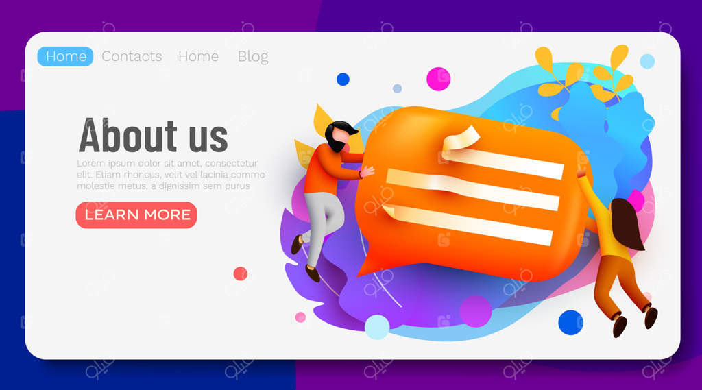 آدمک‌های کوچک در حال پرواز اطراف حباب چت