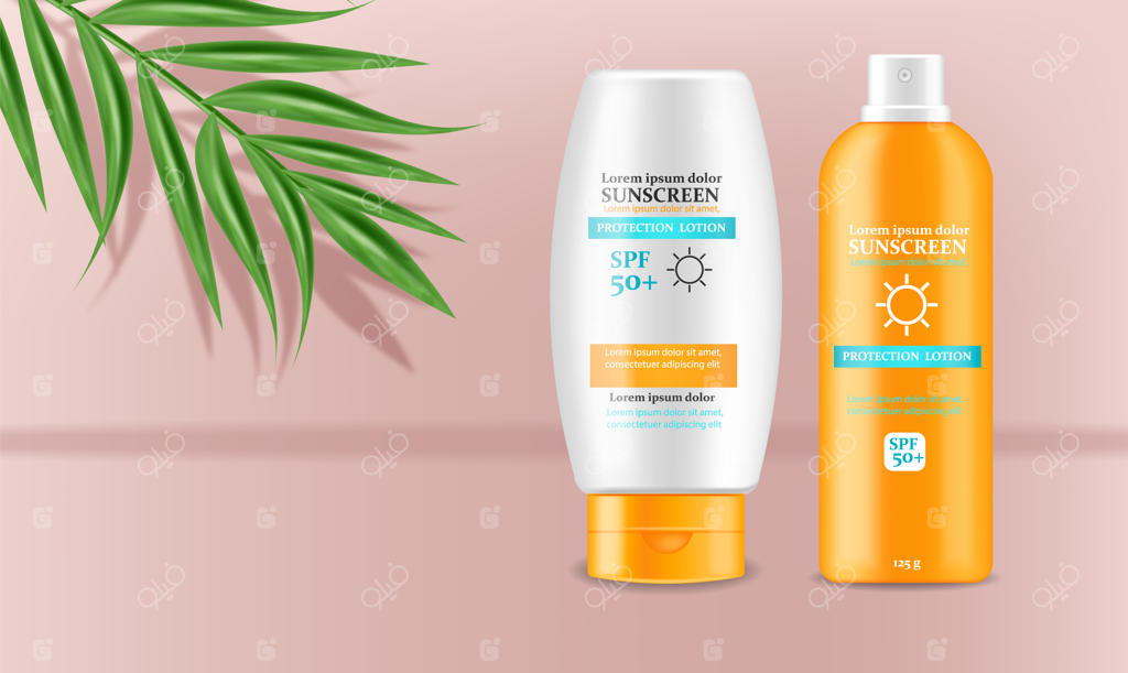 طراحی سه‌بعدی کرم ضدآفتاب