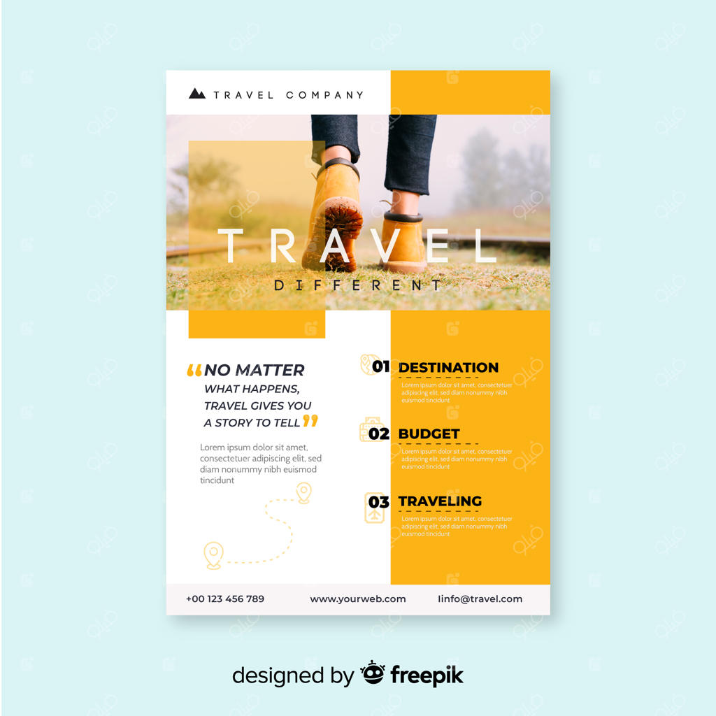 قالب بروشور سفر به همراه عکس