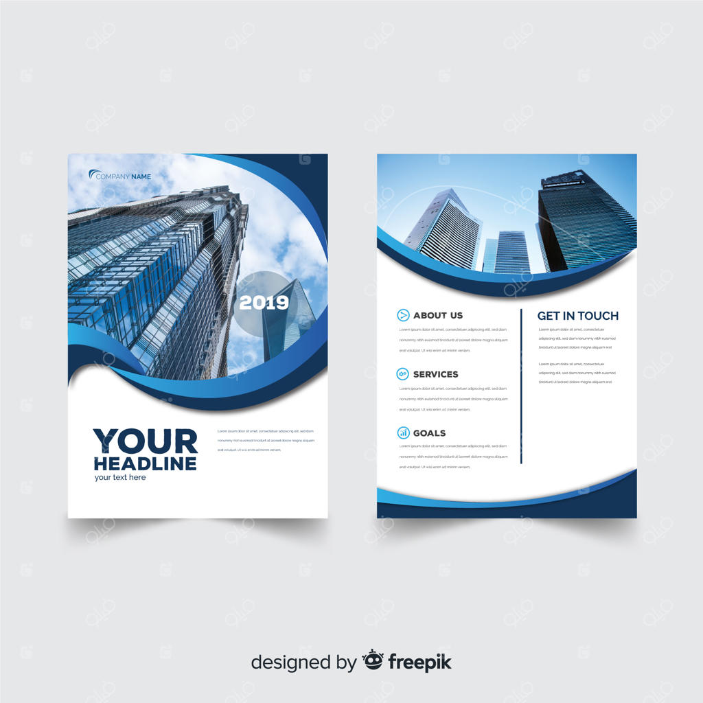 قالب مدرن برای بروشور تجاری