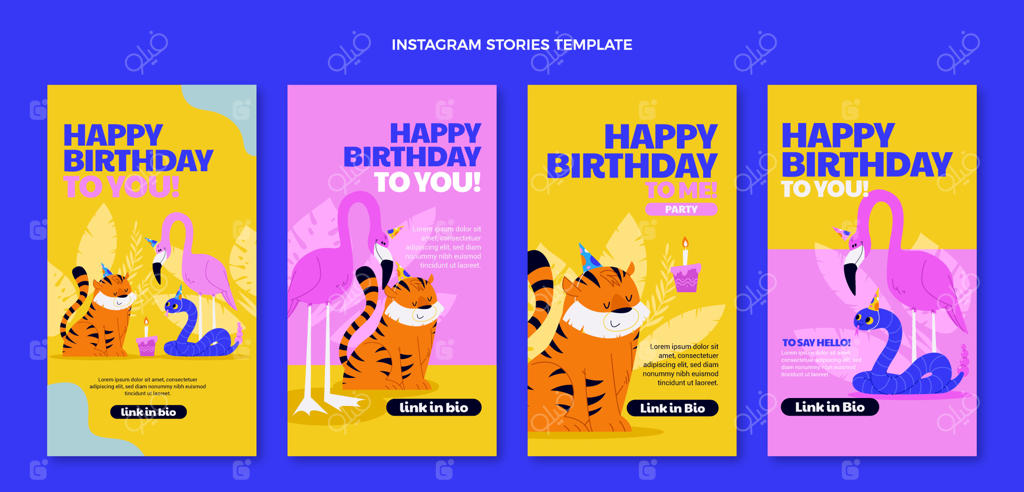 مجموعه استوری‌های اینستاگرام برای جشن تولد در جنگل