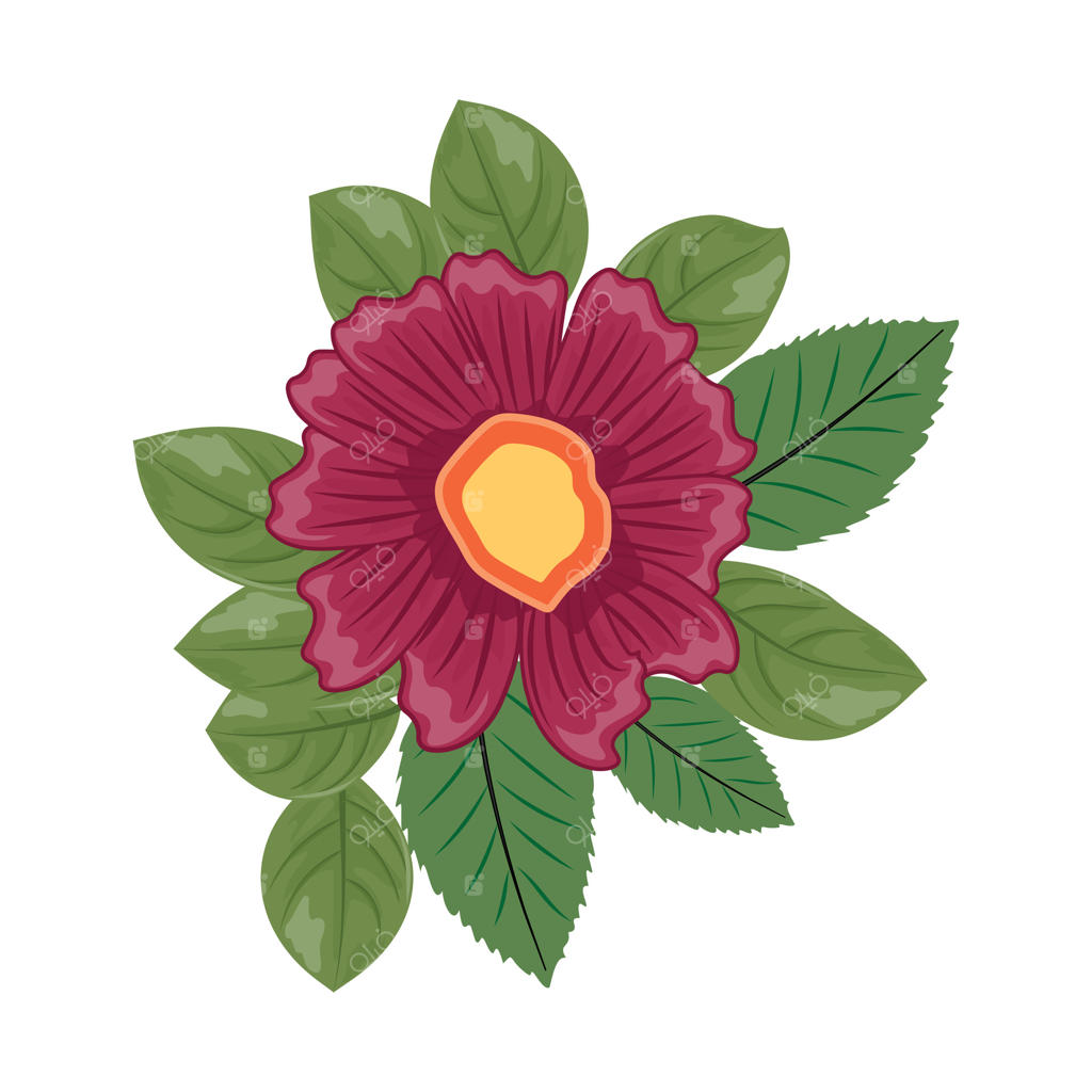 گل نسترن صورتی با برگ‌های سبز - مناسب برای آثار طبیعت و باغبانی