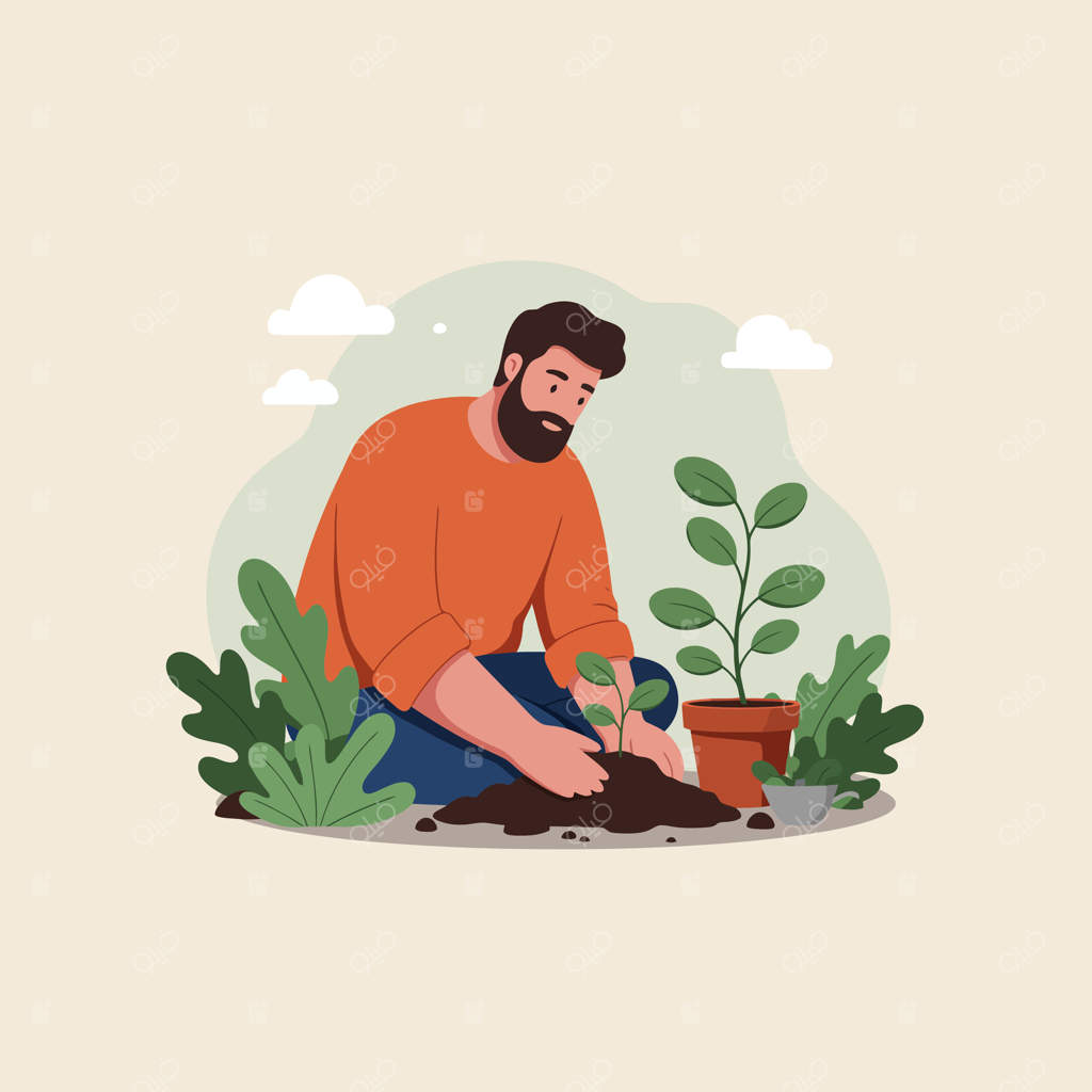 کاشت نهال در باغ به منظور ترویج پایداری و زندگی دوستدار محیط زیست