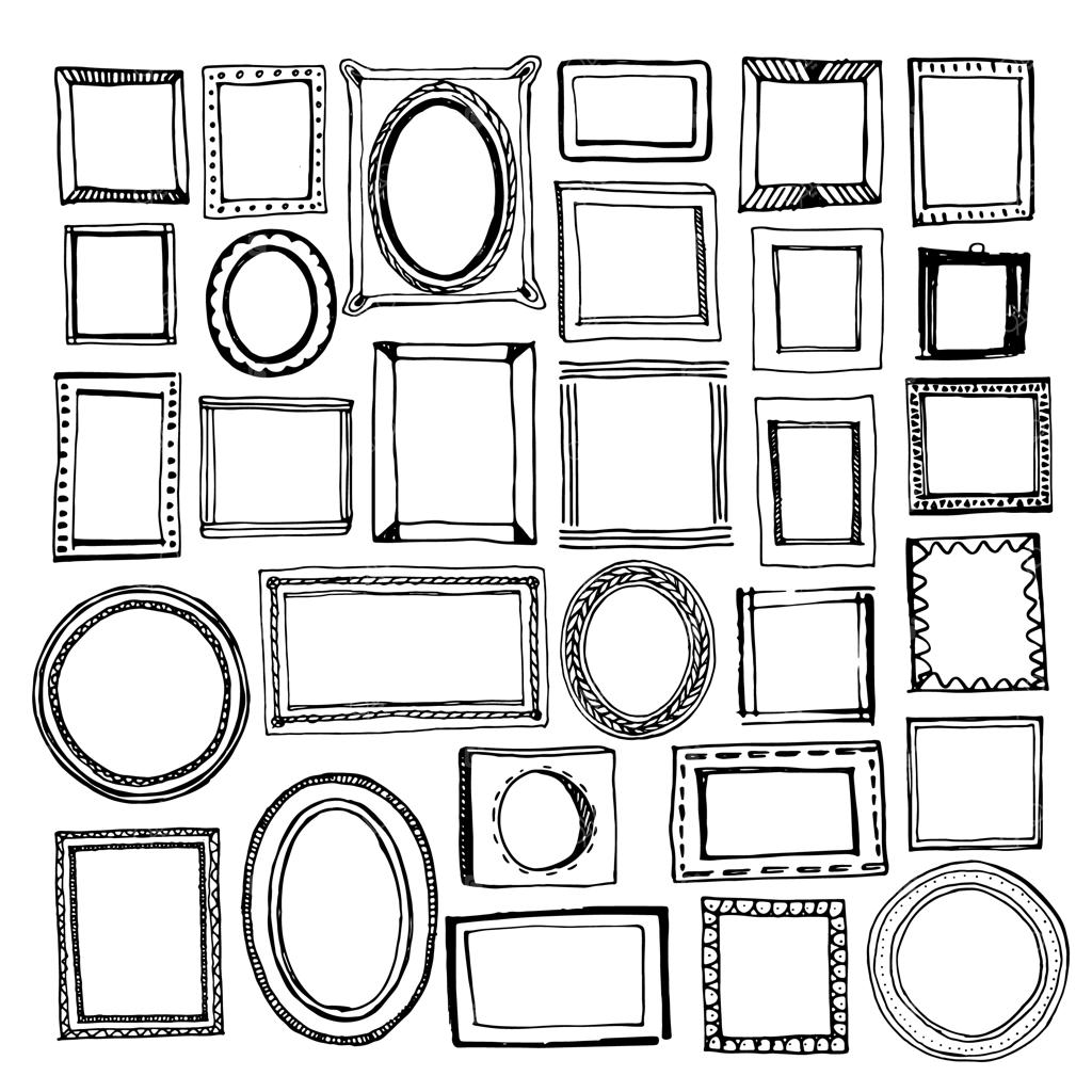 مجموعه بزرگ قاب‌های طراحی دستی