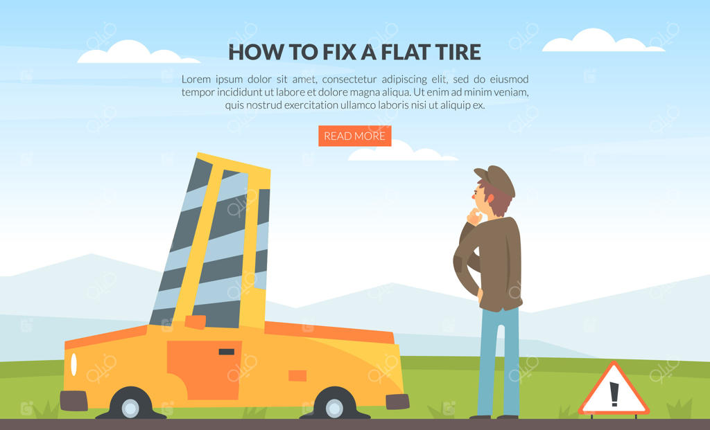 قالب صفحه وب برای تصادف خودرو با ترکیدن لاستیک‌ها