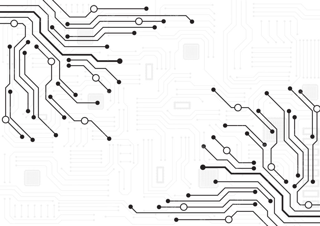 پس‌زمینه فناوری مدار با سیستم ارتباط داده‌های دیجیتال پیشرفته و طراحی الکترونیک کامپیوتری
