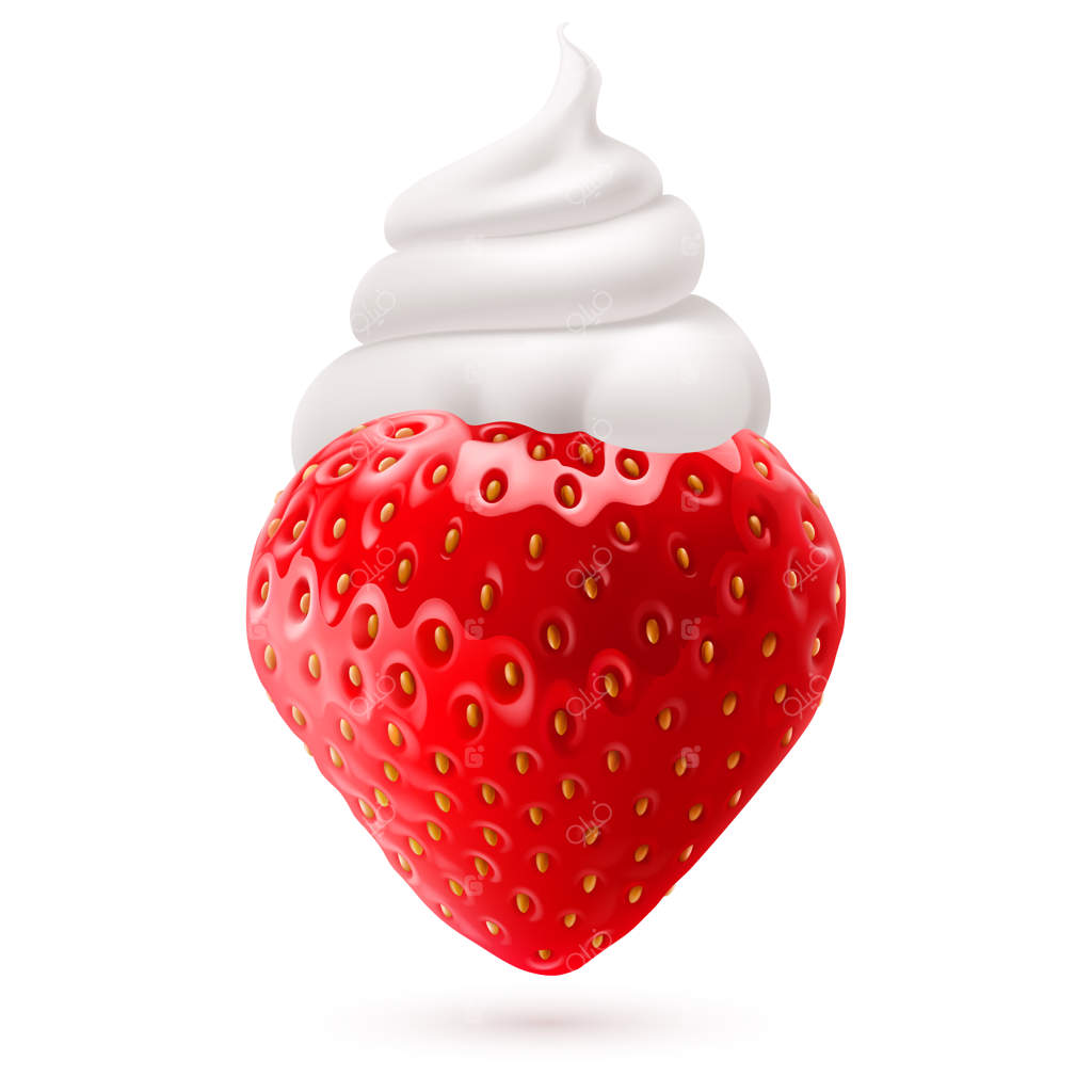 توت‌فرنگی و خامه