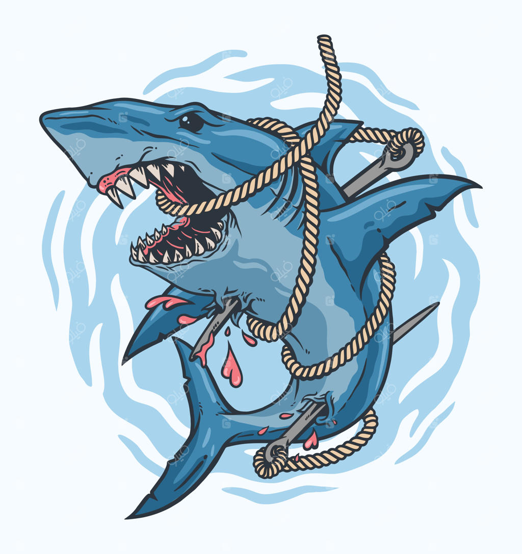 شکارچی کوسه، گرفتار در طناب تیراندازی