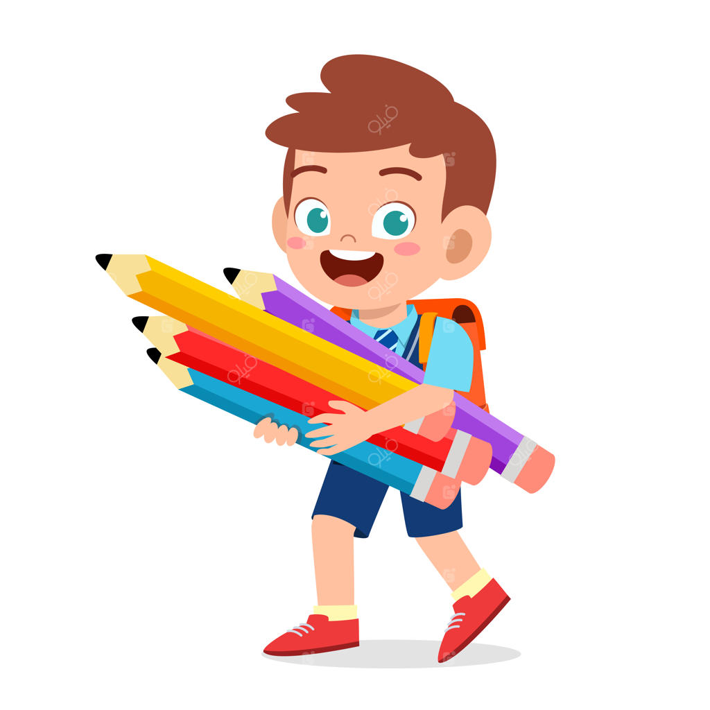 پسربچه بانمک با مداد