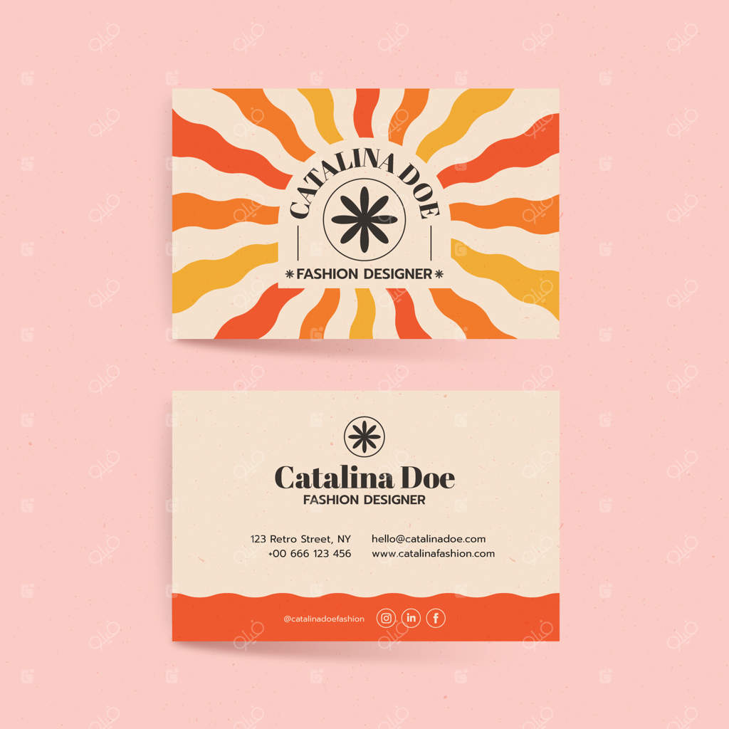 کارت ویزیت دست‌ساز به سبک قدیمی