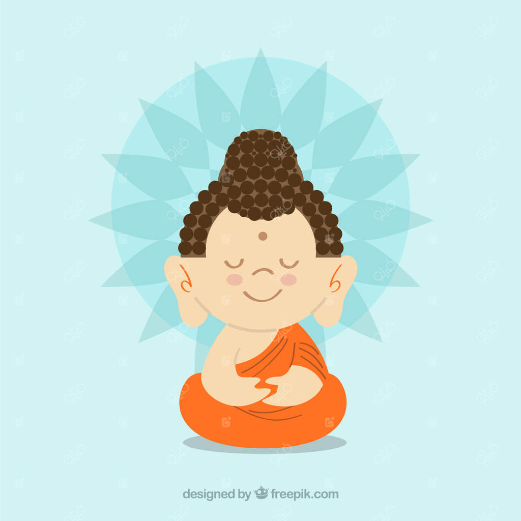 بودای رنگارنگ با طراحی ساده