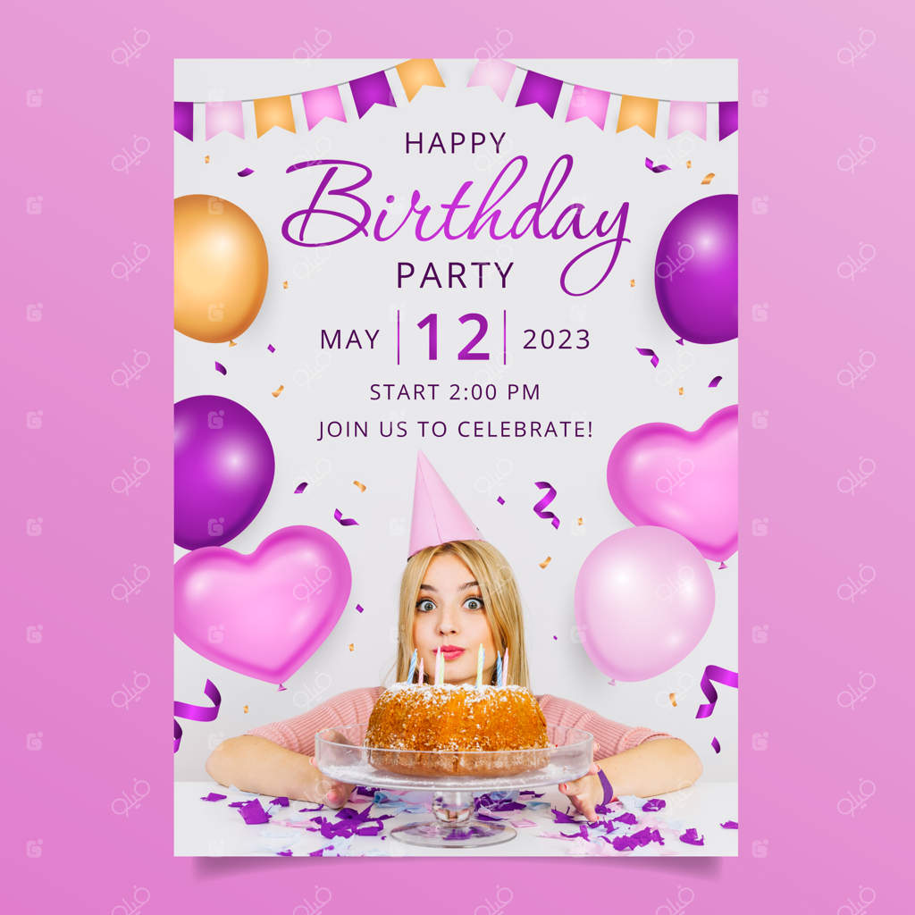 قالب طراحی جشن تولد