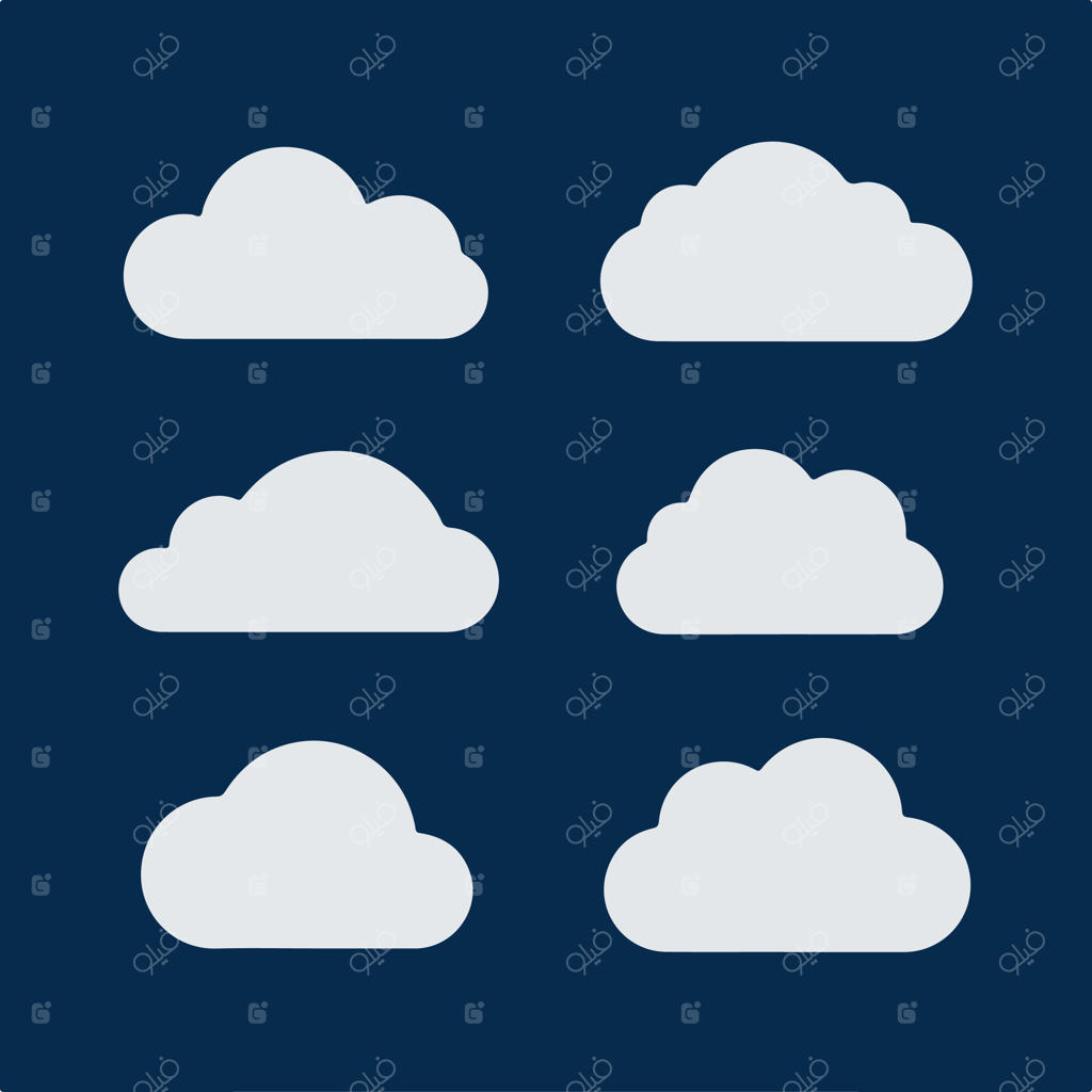 زمینه آبی با یک ابر سفید و دوباره زمینه آبی