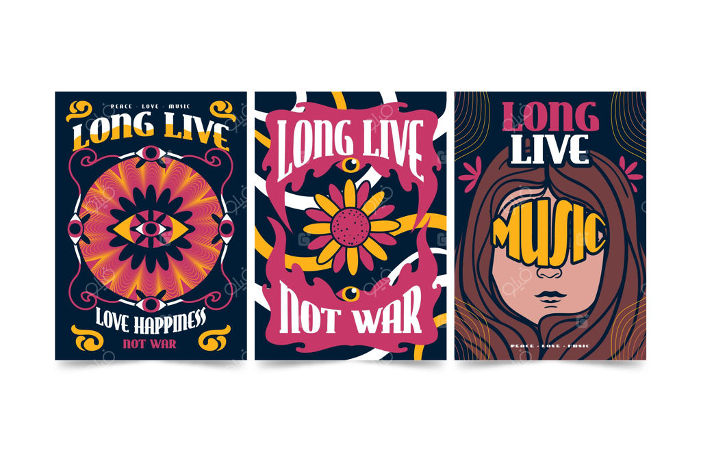 طرح جلدهای موسیقی سایکدلیک