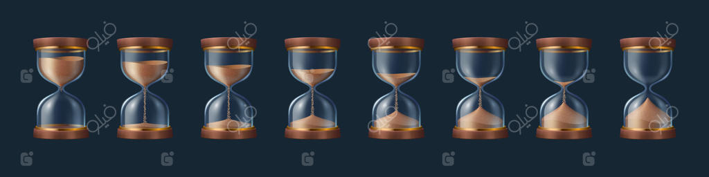 ورق انیمیشن ماسه‌ساعت و ساعت‌شنی