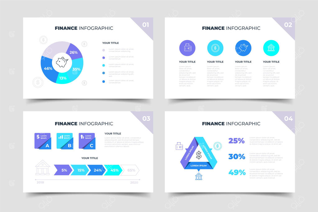 مجموعه اینفوگرافیک مالی