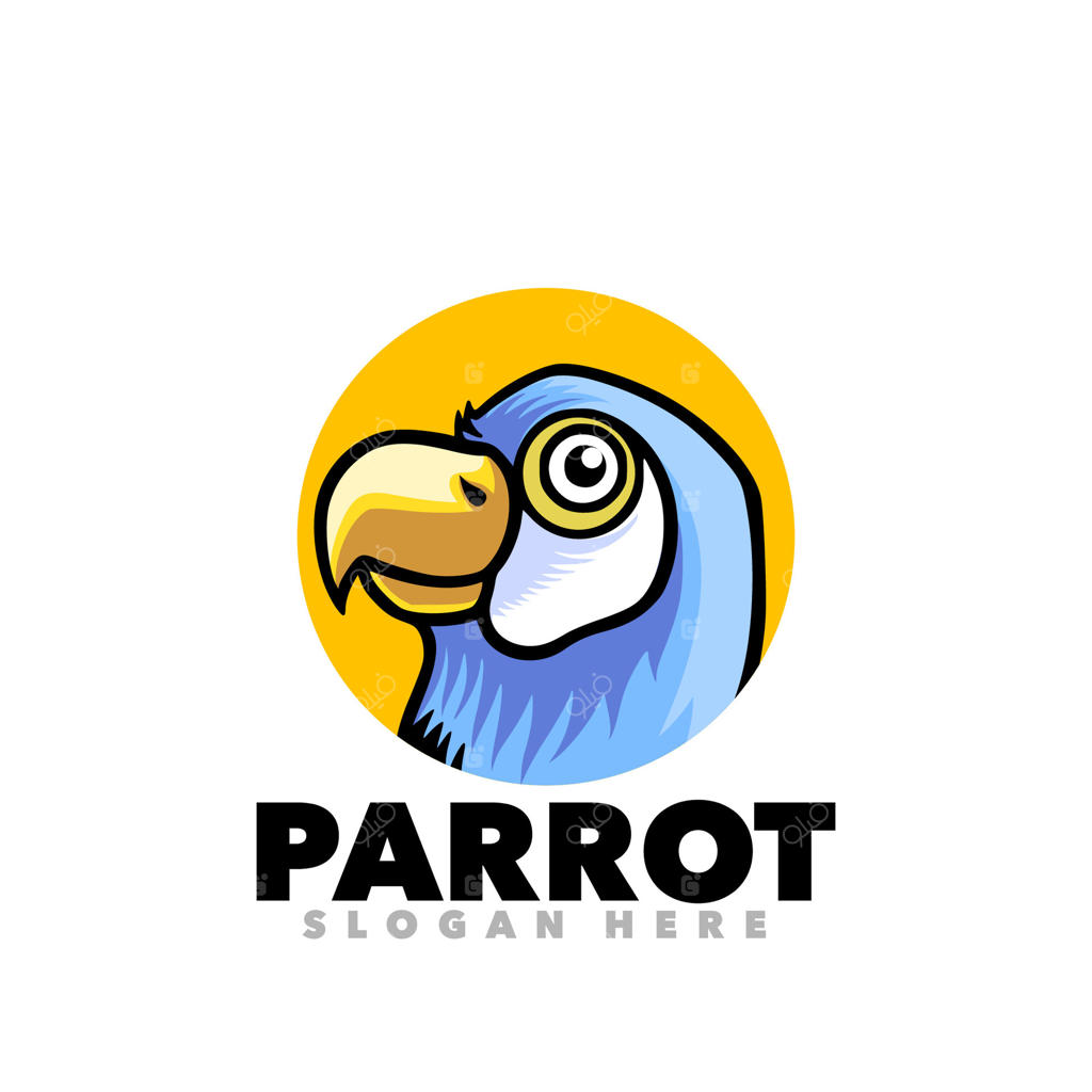 طراحی کارتونی ماسکوت طوطی