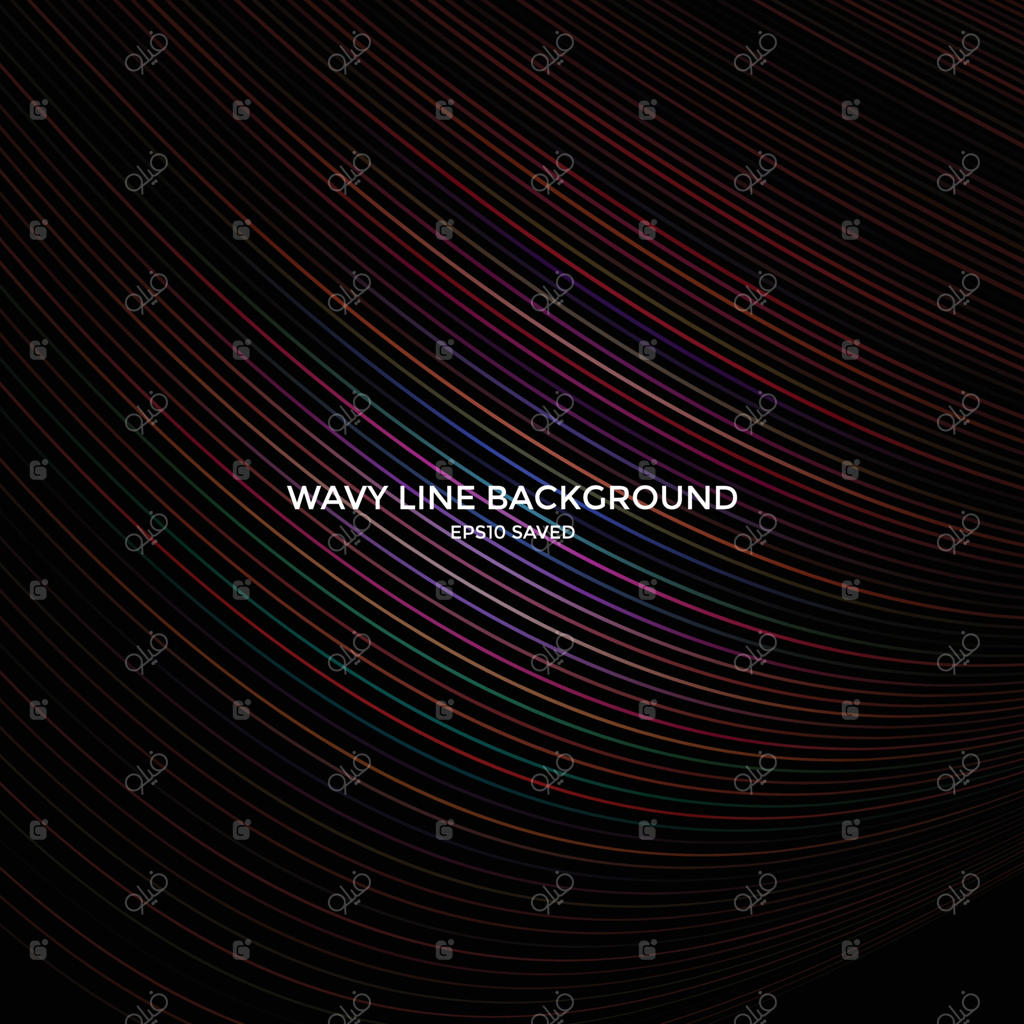 زمینه با خطوط موج‌دار، الگوی خطی انتزاعی