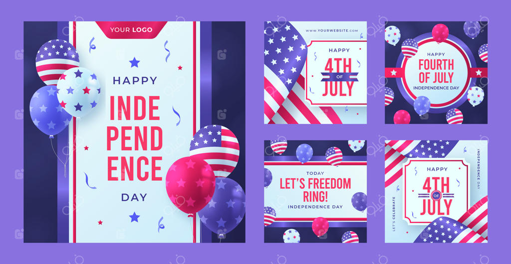 مجموعه‌ای از پست‌های واقعی برای اینستاگرام به مناسبت ۴ جولای