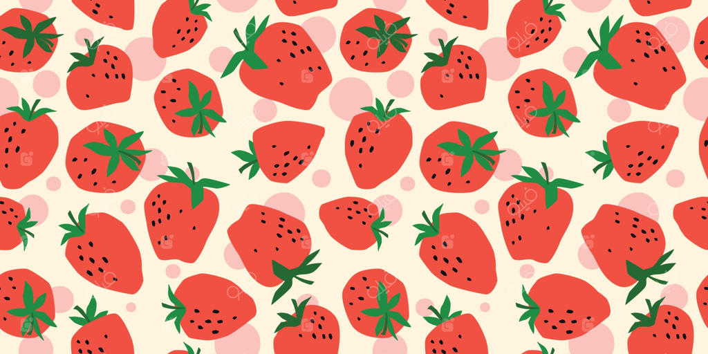 پترن یکپارچه وکتور با توت‌فرنگی. بافت‌های دستی مد روز و طراحی مدرن و انتزاعی