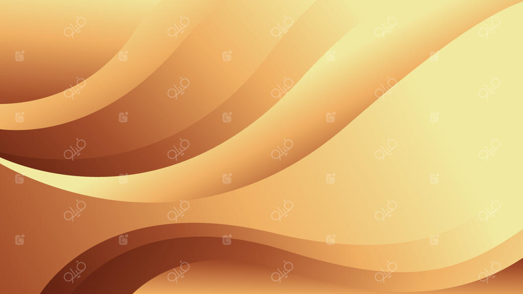 پس‌زمینه‌ای از امواج لطیف و ظریف در طیف‌های طلایی