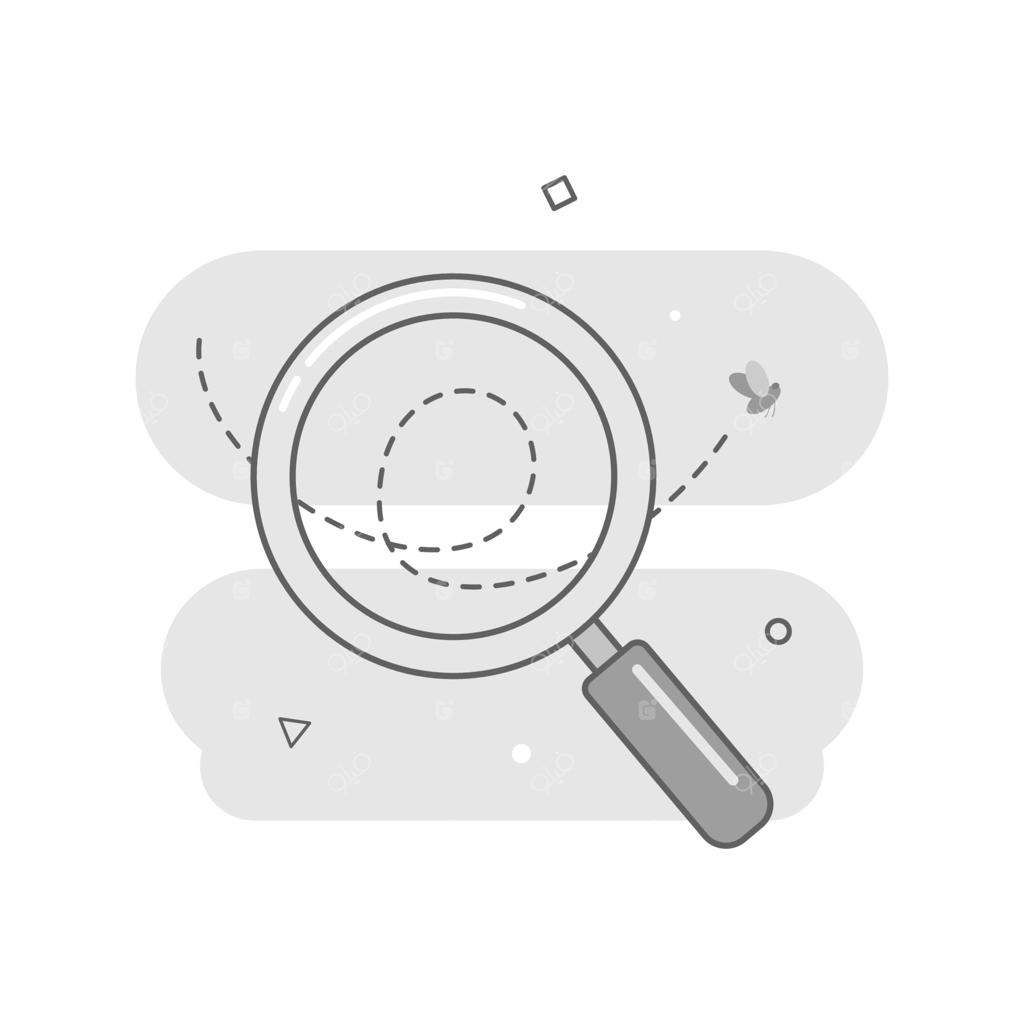 تصویرسازی مفهومی جستجوی بدون نتیجه و یافت نشد با طراحی فلت؛ وکتور مدرن مناسب برای صفحه فرود، رابط کاربری حالت خالی (Empty State)، اینفوگرافیک و آیکون