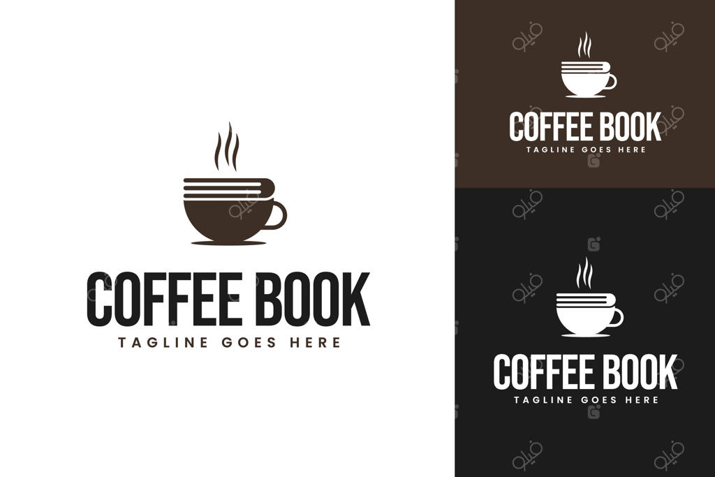 طراحی لوگوی قهوه و کتاب برای کافه‌های دنج و فضاهای گردهمایی ادبی