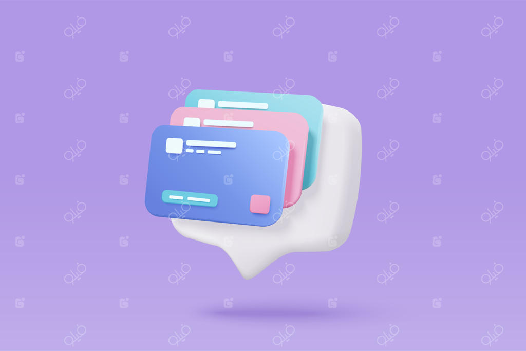 امنیت مالی کارت اعتباری سه‌بعدی برای خرید آنلاین - مفهوم محافظت پرداخت در تجارت الکترونیک و خرید اینترنتی با تصویرسازی نماد کسب‌وکار و امور مالی سه‌بعدی