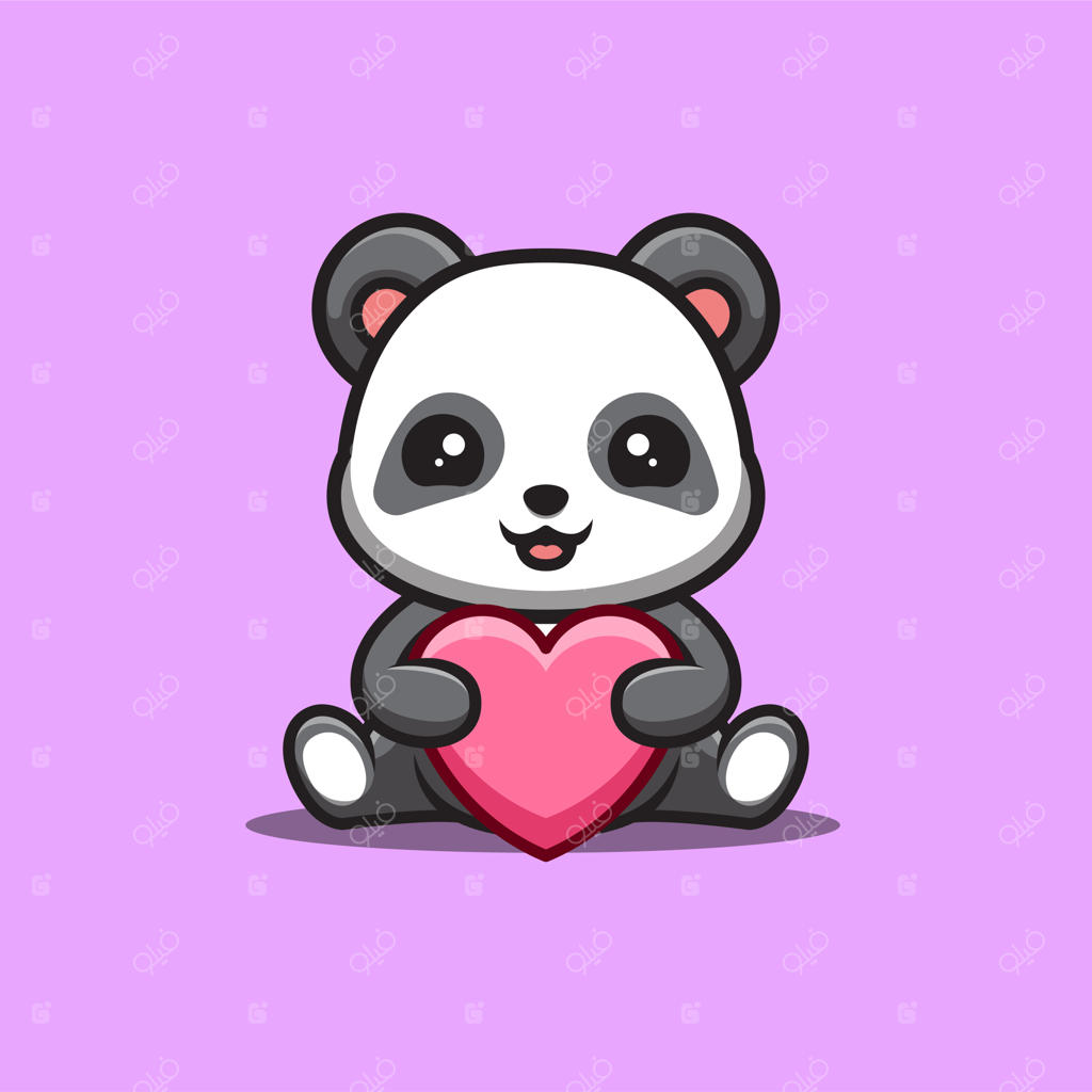 پاندای بامزه: لوگو و کاراکتر کارتونی خلاق و دوست‌داشتنی