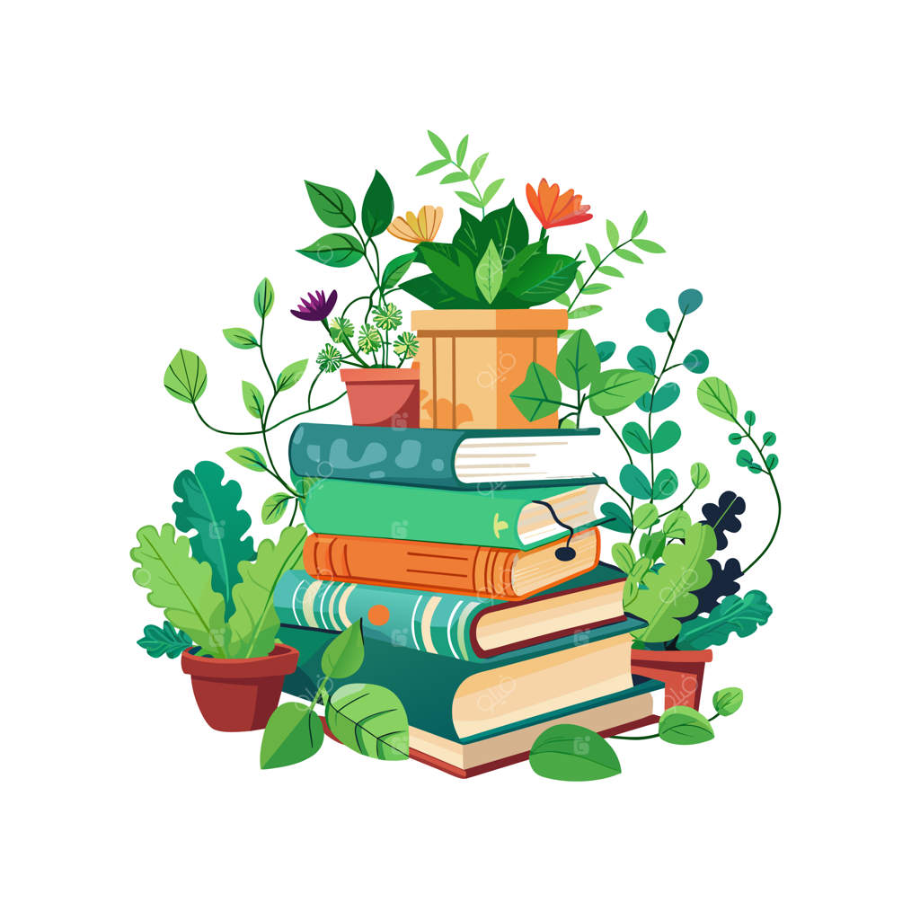 مفهوم تصویرسازی وکتوری از یک توده کتاب