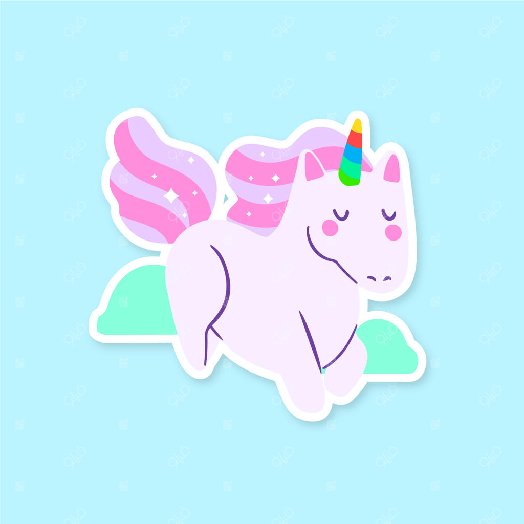 برچسب مجموعه یونیکورن کاوایی دست‌ساز