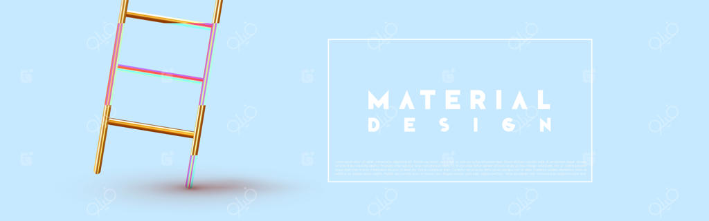 پس‌زمینه انتزاعی با طراحی مینیمال و اشکال سه‌بعدی. رندر واقع‌گرایانه اشیاء. پوستر طراحی خلاقانه، هنر مینیمال و مدرن. پلکان فلزی طلایی بالا. تصویرسازی وکتور.