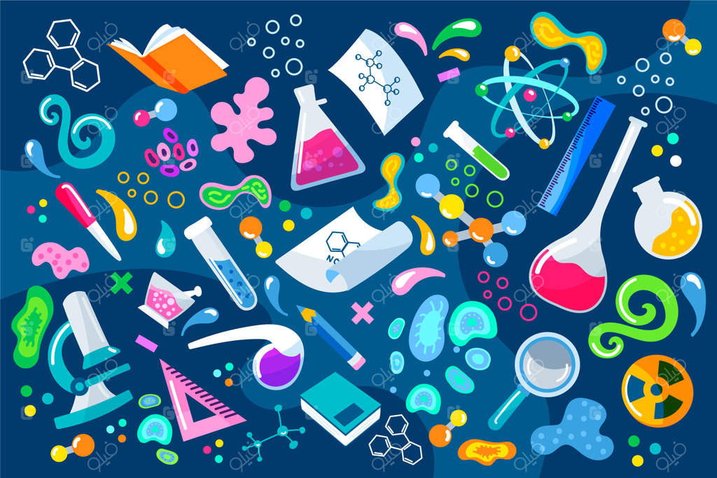 زمینه آموزشی علمی رنگارنگ و دست‌ساز