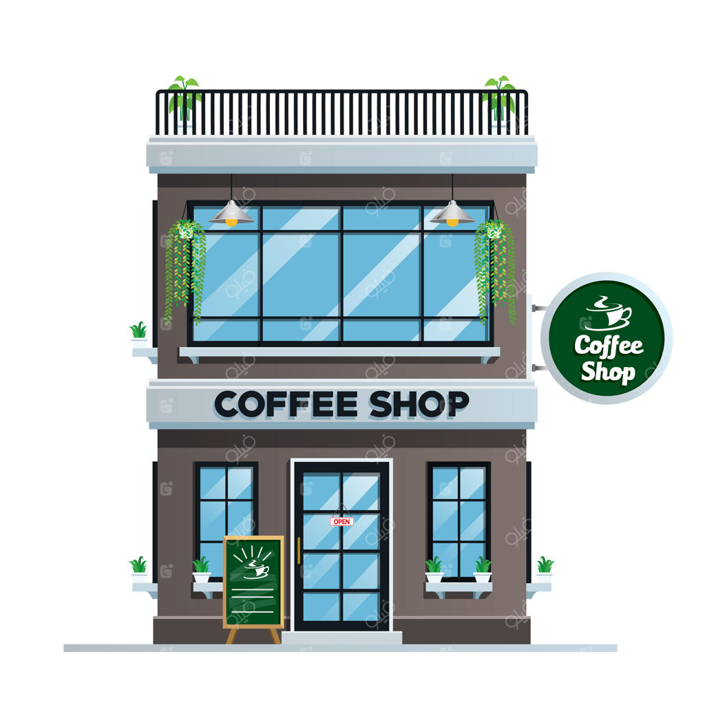 ساختمان کافه به سبک مدرن