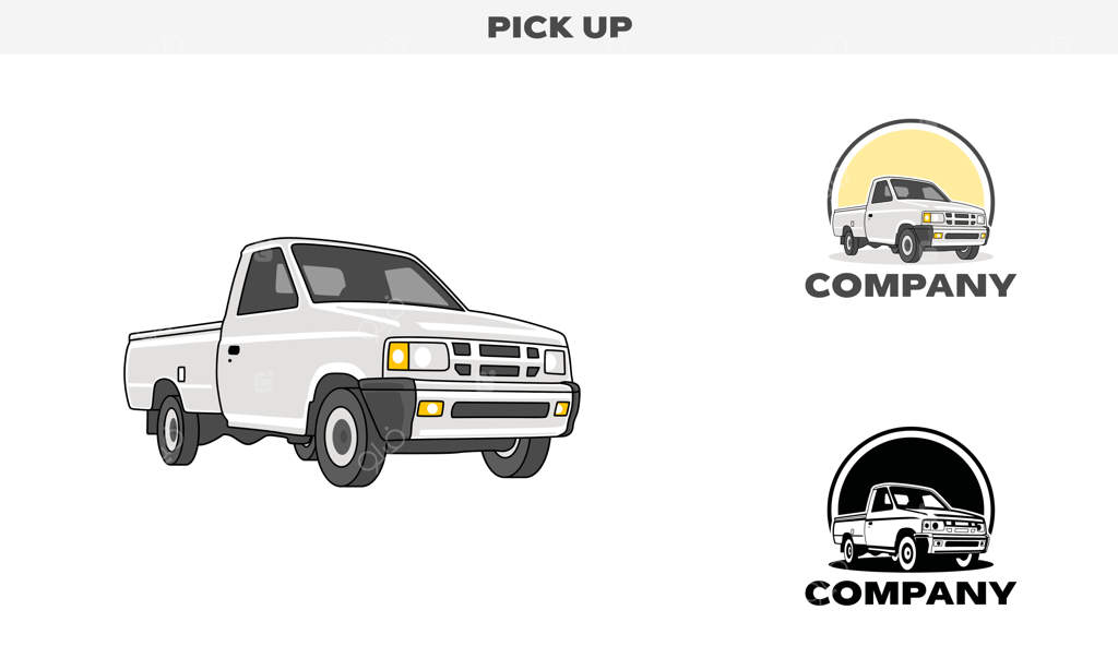 گرافیک وکتوری نشان لوگوی وانت در رنگ‌های متنوع و سیاه و سفید