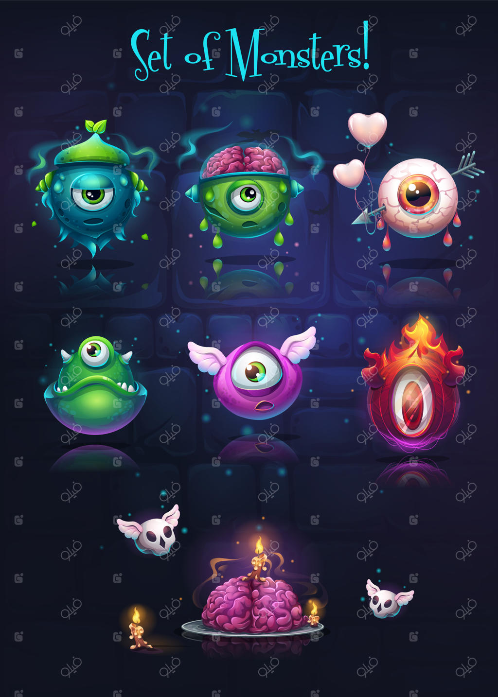 مجموعه تصاویر پس‌زمینه هیولاها