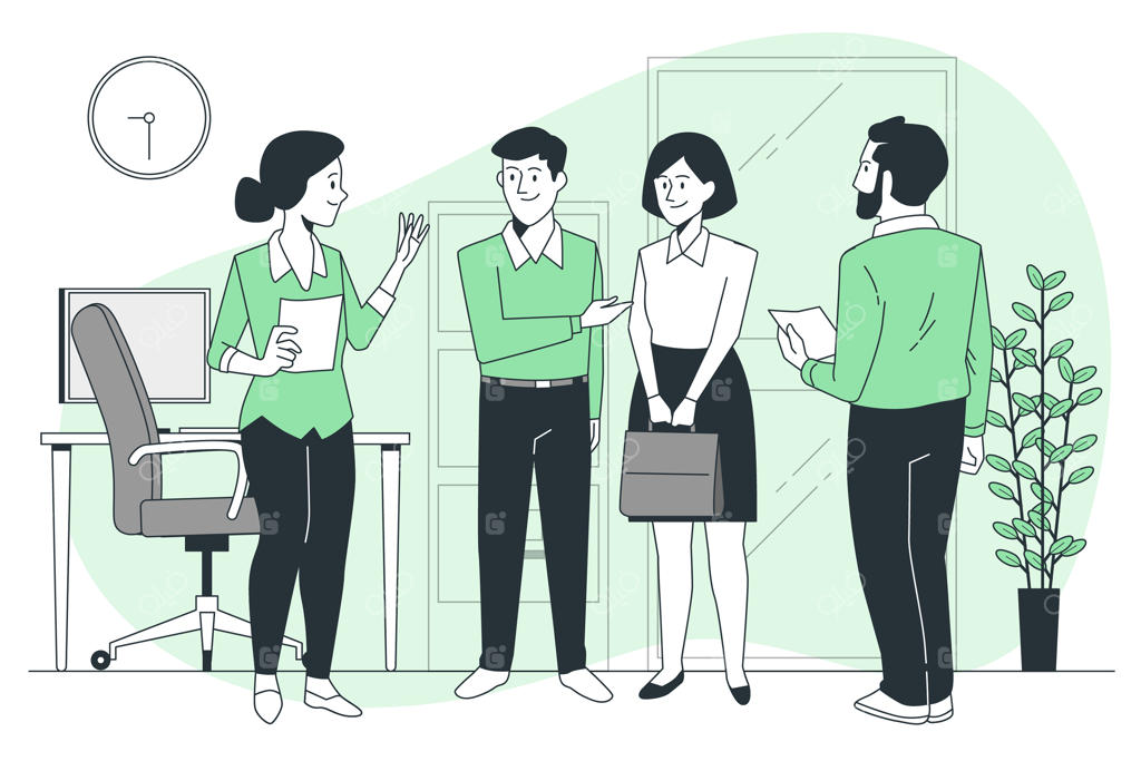 تصویرسازی مفهوم کارمند جدید