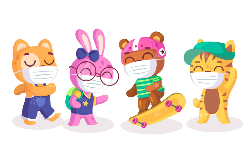 حیوانات بامزه با ماسک صورت