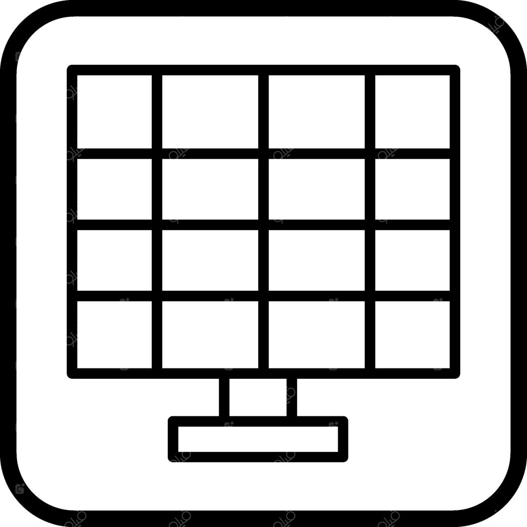 نماد برداری پنل خورشیدی II