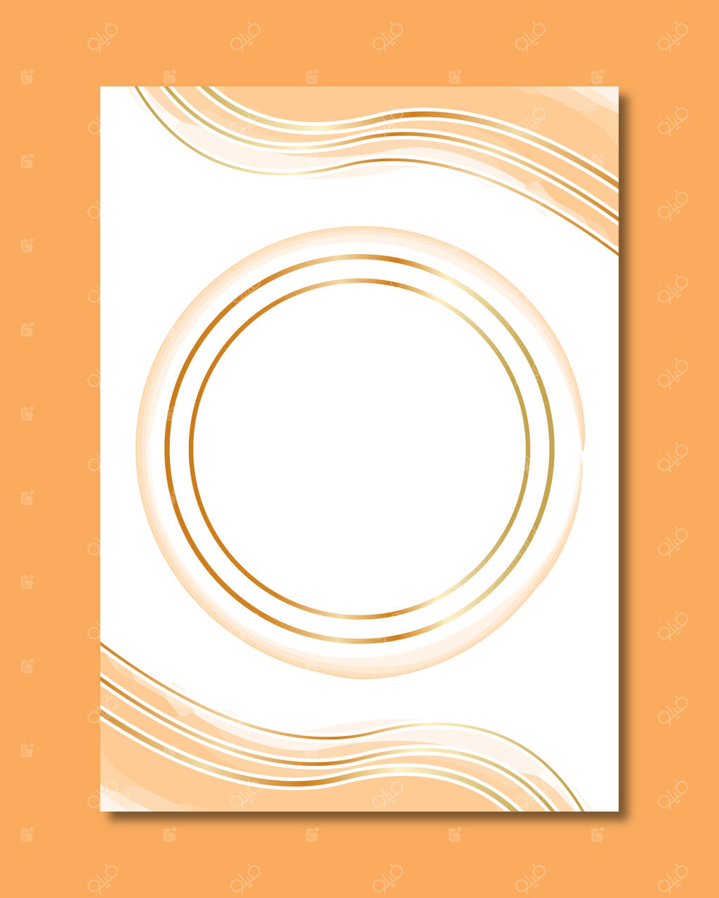 پس‌زمینه قاب انتزاعی آبرنگی