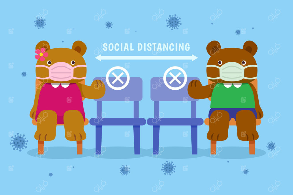 مفهوم فاصله‌گذاری اجتماعی با حیوانات بامزه