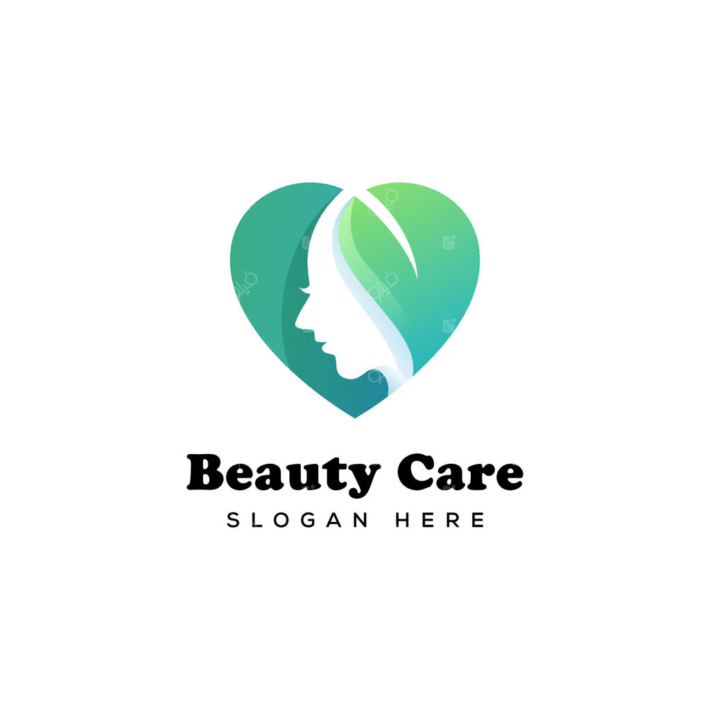 قالب وکتور لوگوی زن با زیبایی طبیعت