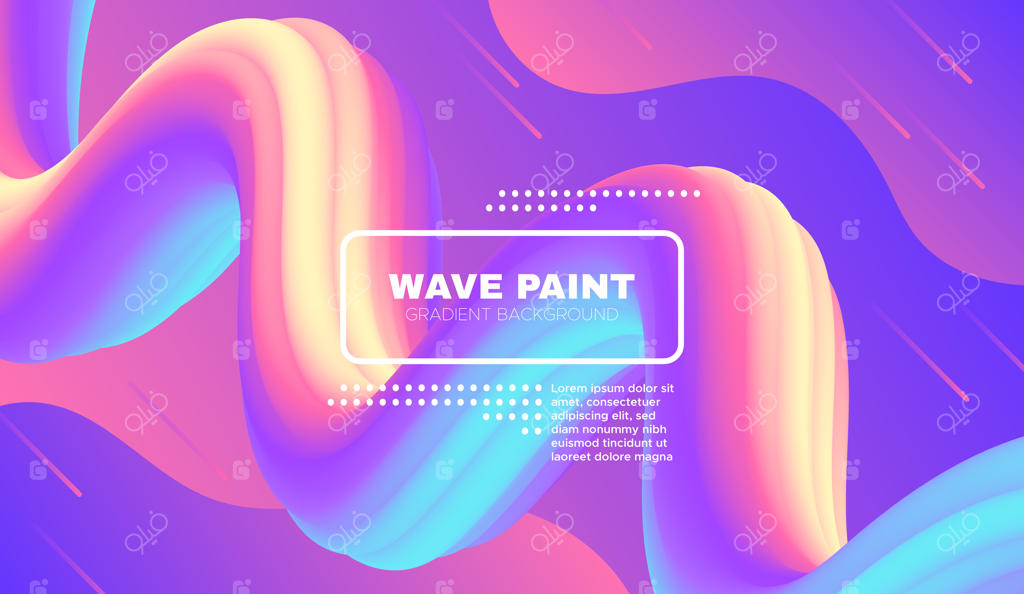 پوستر سیال با طرح موج سه‌بعدی