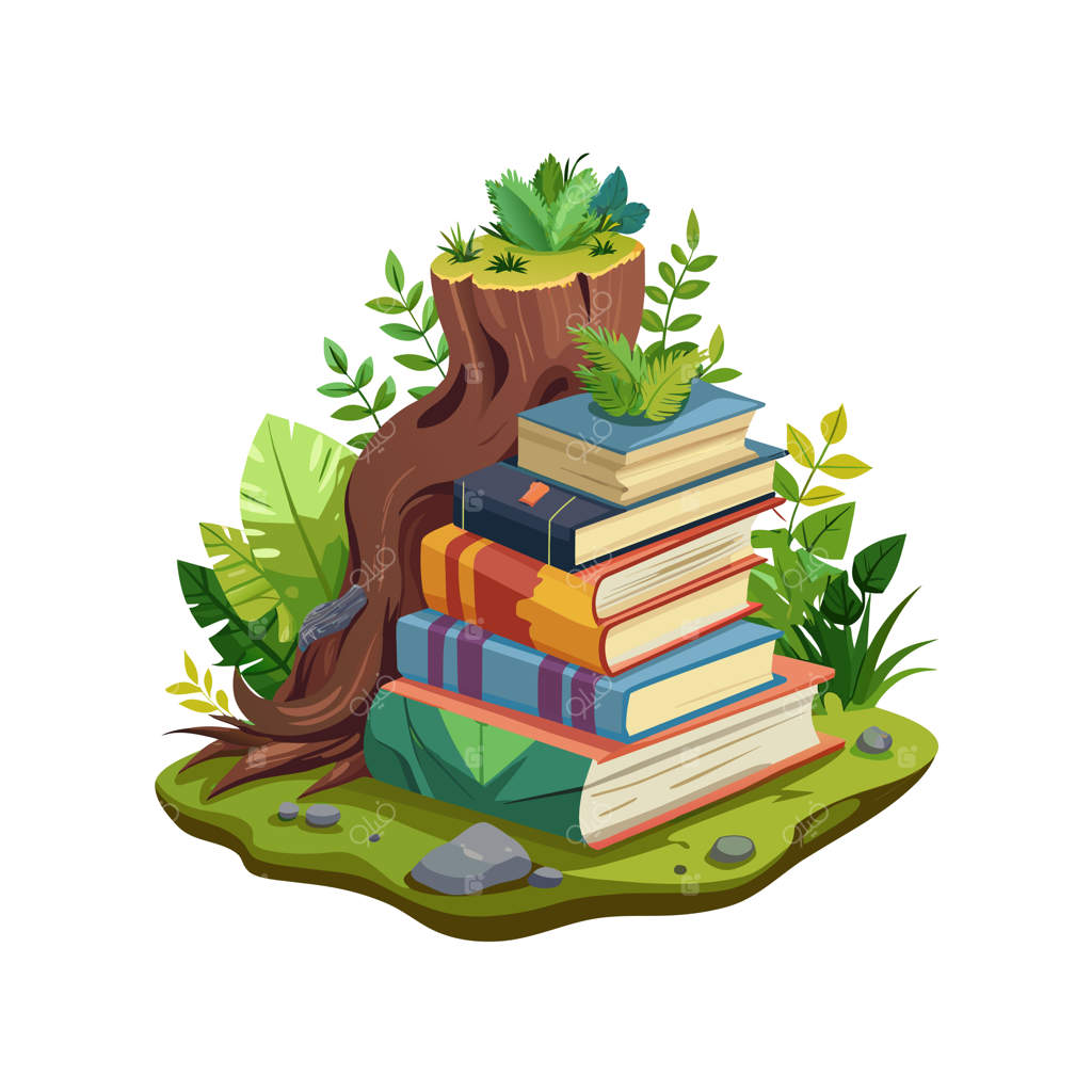 مفهوم تصویرسازی وکتور از پشته‌ کتاب‌ها