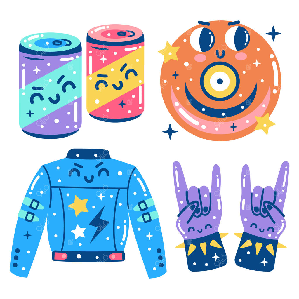 برچسب‌های موسیقی راک جذاب و پر زرق و برق