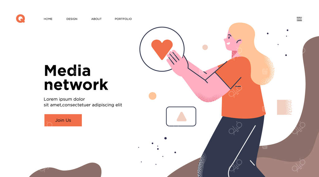 پترن اسلاید ارائه یا طراحی وبسایت صفحه فرود: مفاهیم تصویری کسب‌وکار