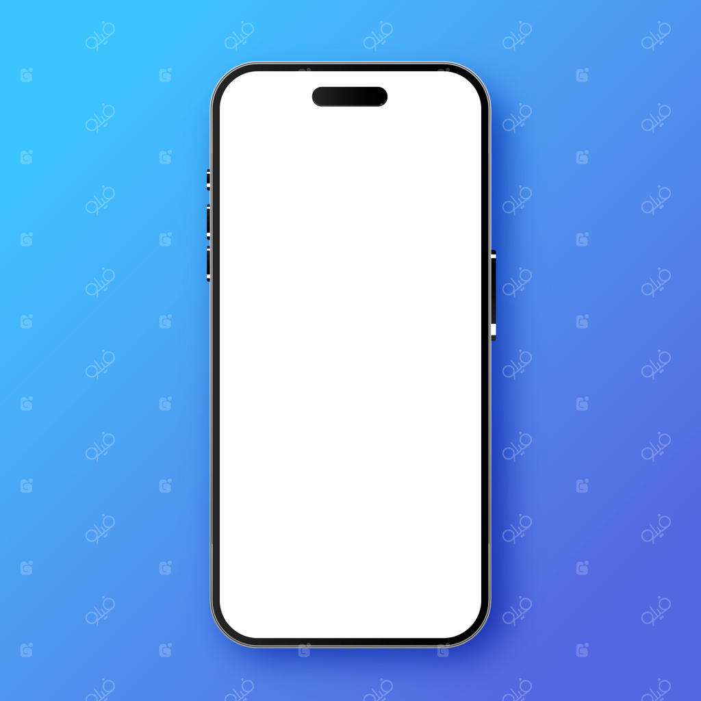 تصویرسازی موکاپ گوشی با گرادیان‌رنگی