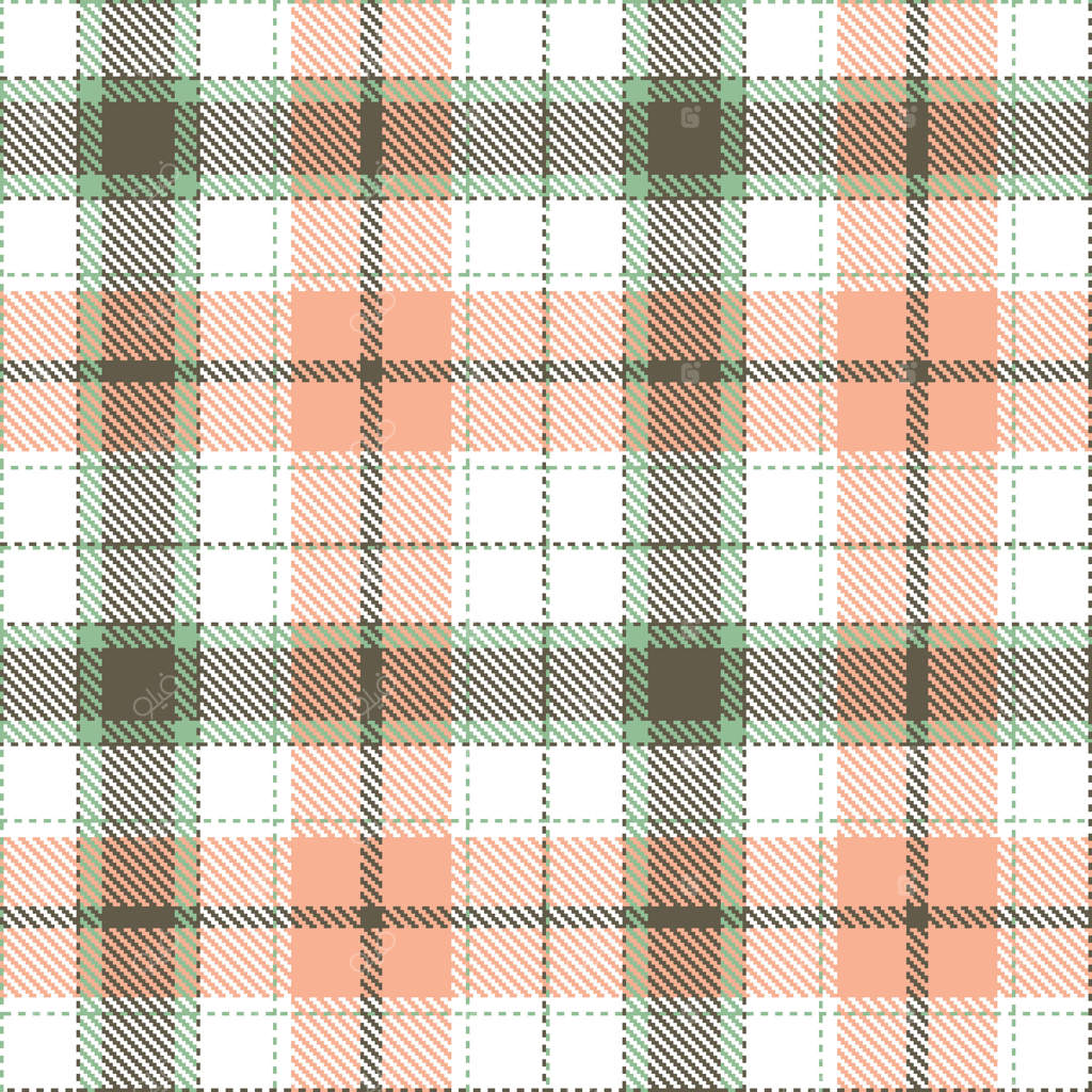 پارچه چهارخانه مدرن با طرح باغ ملایم و پارچه کلاسیک سفید