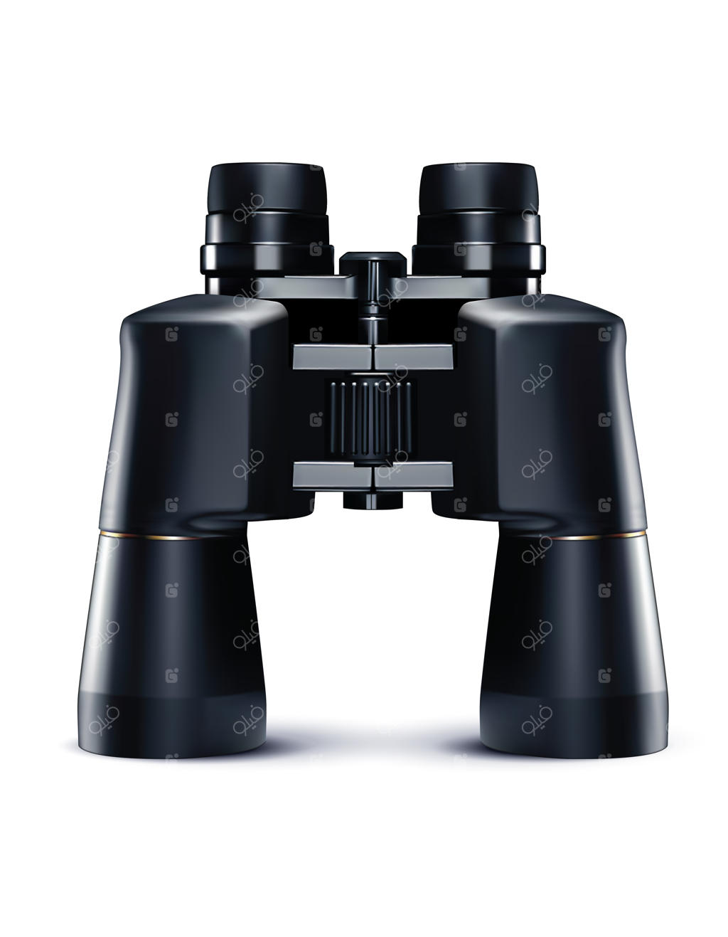 دوربین دوچشمی روی زمینه سفید - تصویر سه‌بعدی وکتور